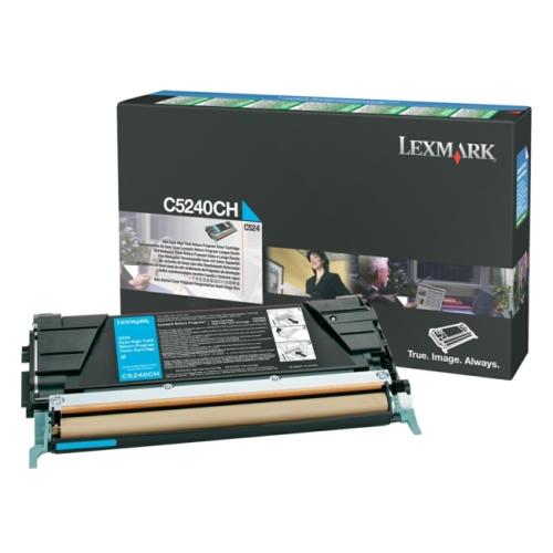 Lexmark Väriainekasetti syani (C5240CH / 00C5240CH) (Return, korkea kapasiteetti)