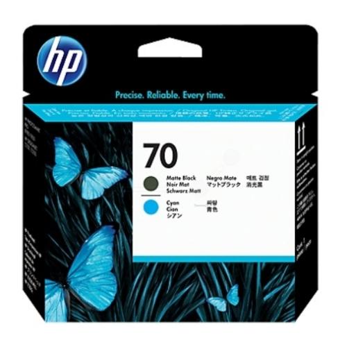 HP Tulostuspää musta matta / syani (C9404A / 70)