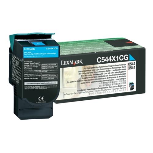 Lexmark Väriainekasetti syani (C544X1CG / 0C544X1CG) (Return, korkea kapasiteetti)