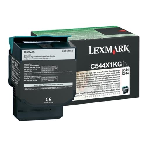 Lexmark Väriainekasetti musta (C544X1KG / 0C544X1KG) (Return, korkea kapasiteetti)