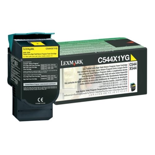 Lexmark Väriainekasetti keltainen (C544X1YG / 0C544X1YG) (Return, korkea kapasiteetti)