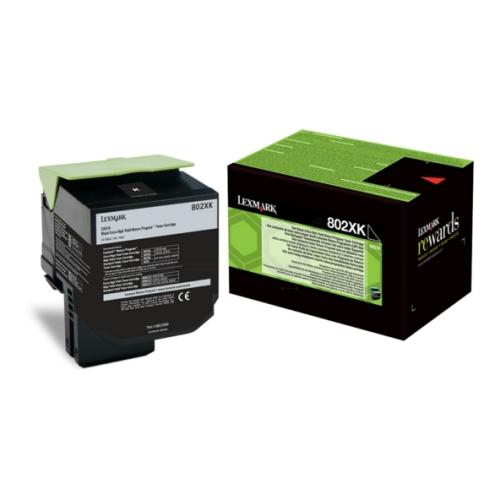 Lexmark Väriainekasetti musta (80C2XK0 / 802XK) (Return, korkea kapasiteetti)