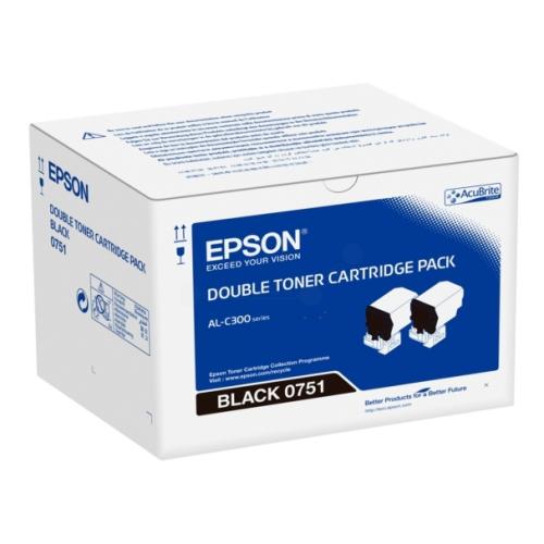 Epson Väriainekasetti musta (C13S050751 / 0751) (Kaksoispakkaus)
