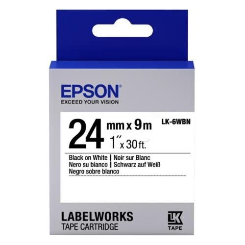 Epson Värinauha musta / valkoinen (C53S656006 / LK6WBN)
