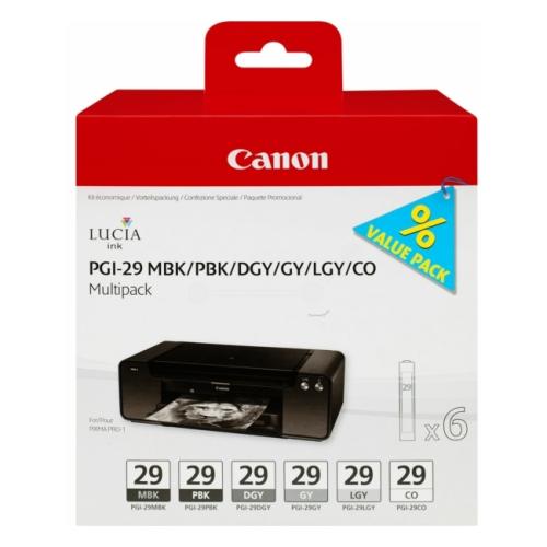 Canon Mustepatruuna musta kuva / musta matta / harmaa / optimizer (4868B018 / PGI29) (multipack)