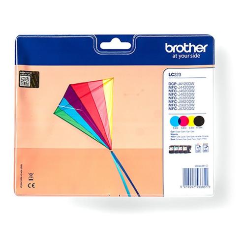Brother Mustepatruuna musta / syani / magenta / keltainen (LC223VALBP) (multipack)
