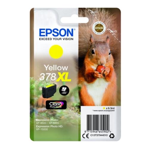 Epson Mustepatruuna keltainen (C13T37944010 / 378XL) (korkea kapasiteetti)