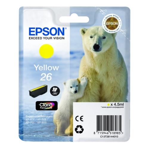 Epson Mustepatruuna keltainen (C13T26144012 / 26)