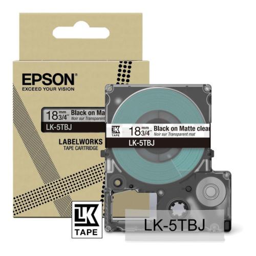 Epson Etiketti musta / läpinäkyvä (C53S672066 / LK5TBJ)
