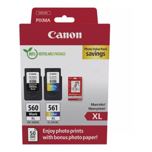 Canon Mustepatruuna / Valokuvapaperi musta / väri (3712C008 / PG560XL+CL561XL) (Kaksoispakkaus, multipack)
