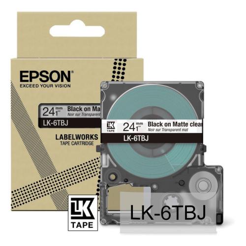 Epson Etiketti musta / läpinäkyvä (C53S672067 / LK6TBJ)