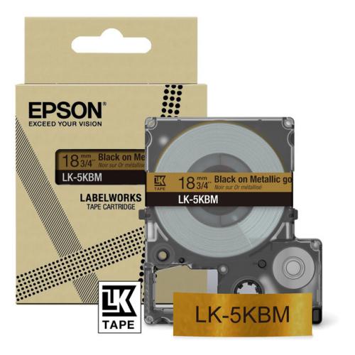 Epson Etiketti musta / kulta (C53S672093 / LK5KBM)