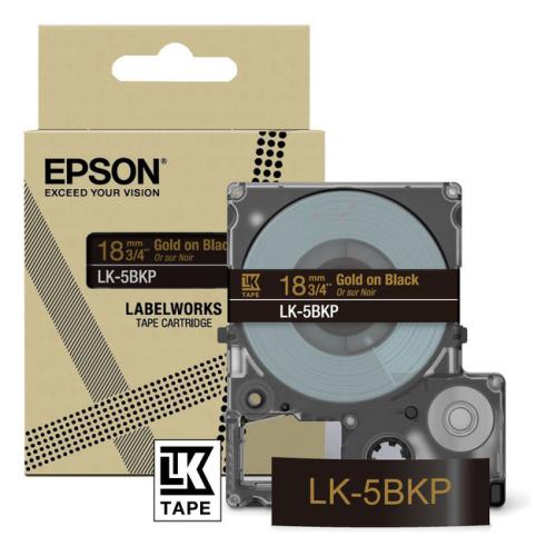 Epson Etiketti musta / kulta (C53S672095 / LK5BKP)