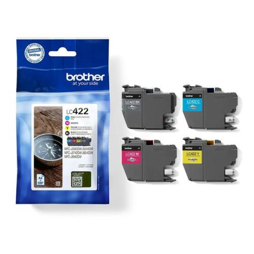 Brother Mustepatruuna musta / syani / magenta / keltainen (LC422VAL) (multipack)