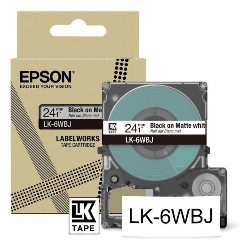Epson Etiketti musta / valkoinen (C53S672064 / LK6WBJ)