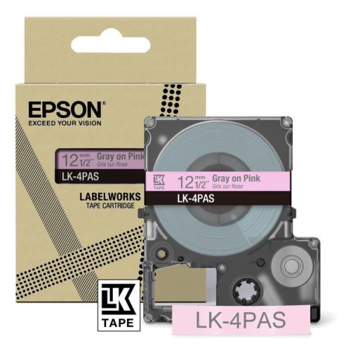 Epson Etiketti gray/Pinkki (C53S672103 / LK4PAS)