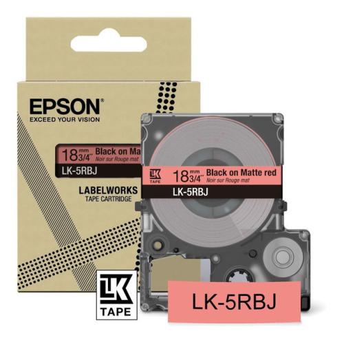 Epson Etiketti musta / punainen (C53S672072 / LK5RBJ)