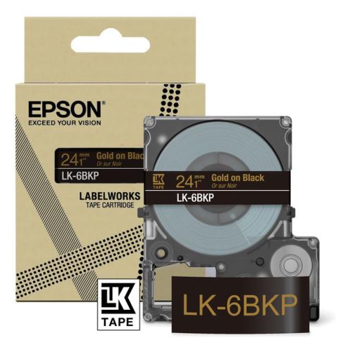 Epson Etiketti musta / kulta (C53S672096 / LK6BKP)