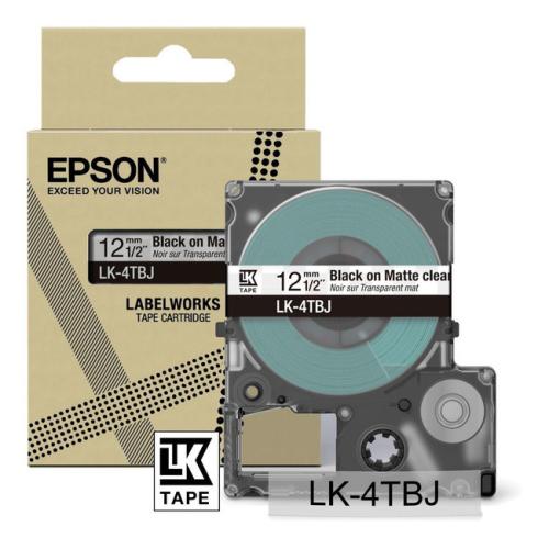 Epson Etiketti musta / läpinäkyvä (C53S672065 / LK4TBJ)