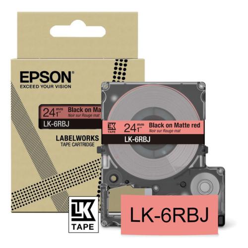 Epson Etiketti musta / punainen (C53S672073 / LK6RBJ)