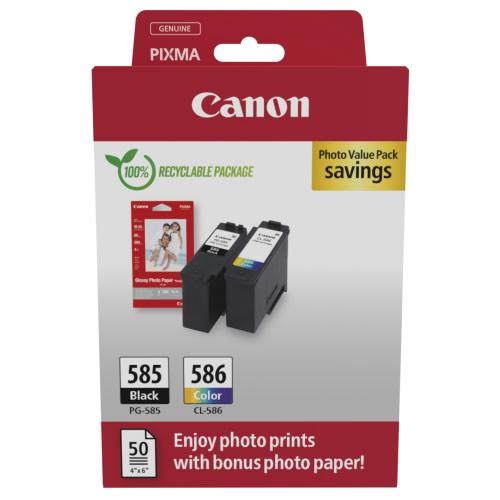 Canon Mustepatruuna / Valokuvapaperi musta / väri (6205C004 / PG585CL586) (Kaksoispakkaus, multipack)