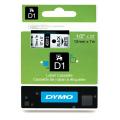 Dymo Etiketti musta / valkoinen (45013 / S0720530), 12mm, laminated