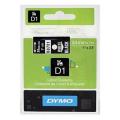 Dymo Etiketti valkoinen / musta (53721 / S0721010), 24mm, laminated