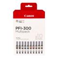Canon Mustepatruuna musta kuva / musta matta / syani / magenta / keltainen / syanikuva / magenta foto / punainen / harmaa / optimizer (4192C008 / PFI300) (multipack)