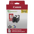 Canon Mustepatruuna / Valokuvapaperi musta / väri (6205C004 / PG585CL586) (Kaksoispakkaus, multipack)